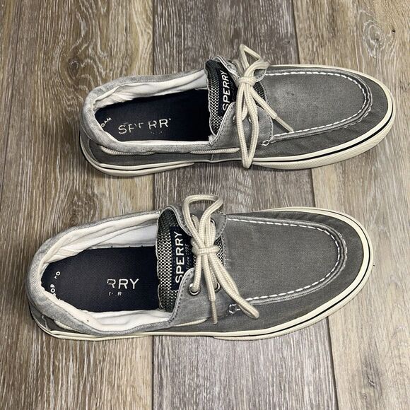 Sperry Halyard 2 Eye 0772830 Salt Washed Grey Men’s US Size 8.5M Sneaker Shoes - Picture 2 of 11